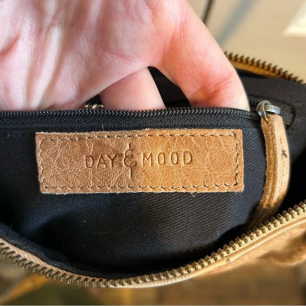 DAY & MOOD Leather Crossbody Bag - Tan - Picture 6 of 6